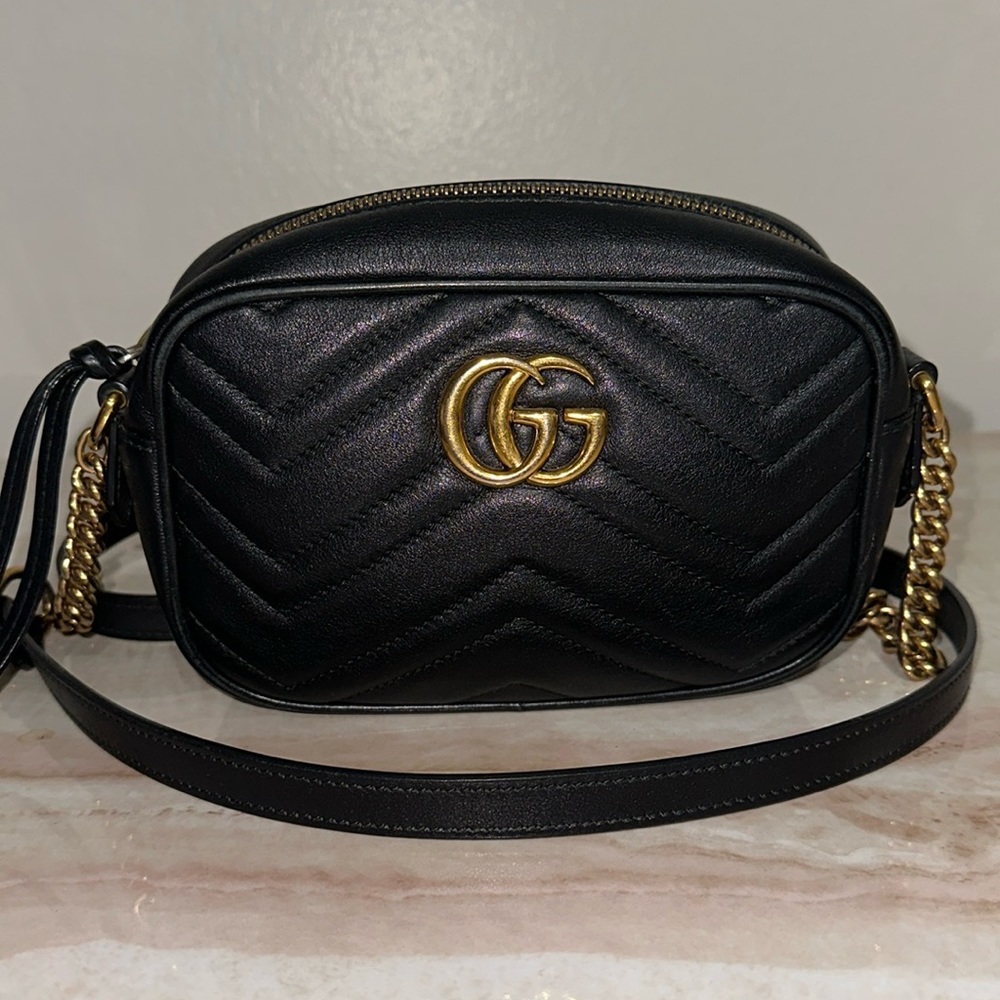 GUCCI GG MARMONT MINI SHOULDER BAG - AUTHENTIC